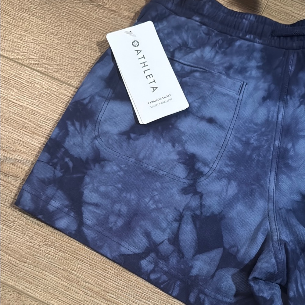 Athleta Blue Tie-Dye Athletic Shorts - Picture 10 of 10